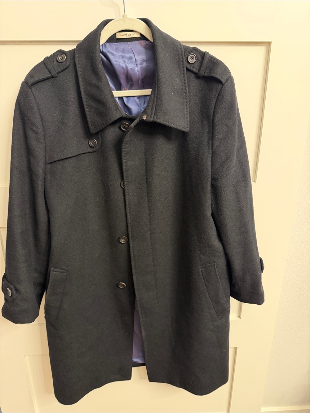 Pierre Cardin Cashmere Black Men's Coat -
